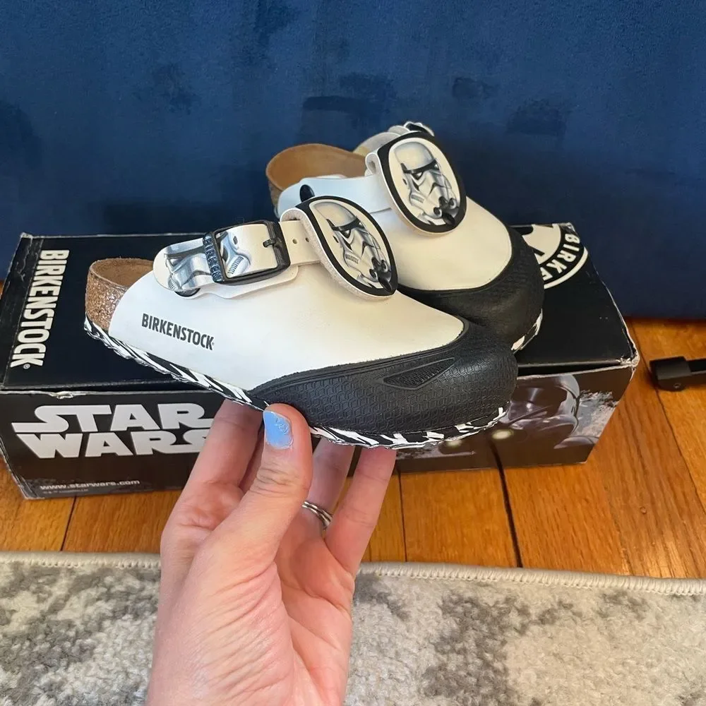 Birkenstock Kid's Birko-Flor Kay Star Wars Stormtrooper Shoes White Brand EU 26